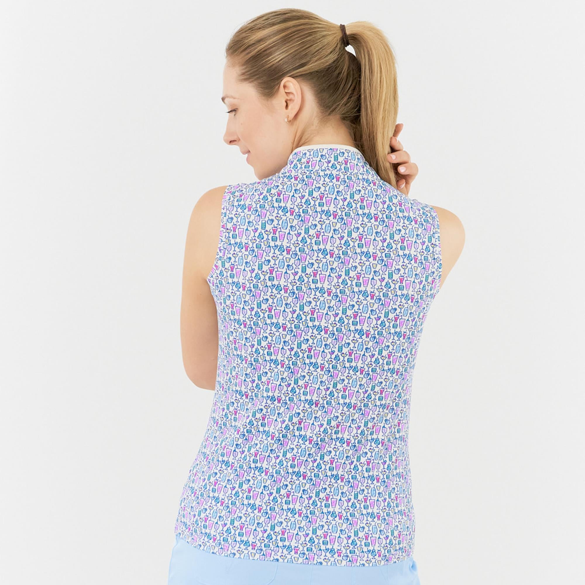 Pure Golf Rise Ladies Sleeveless Golf Polo Shirt Over Eighteen